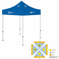 5' x 5' Blue Rigid Pop-Up Tent Kit, Full-Color, Dynamic Adhesion (4 Locations)